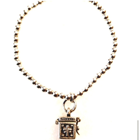 Silpada Child’s Vintage Sterling Silver Adorable Prayer Box Bracelet or Pendant - Picture 2 of 8